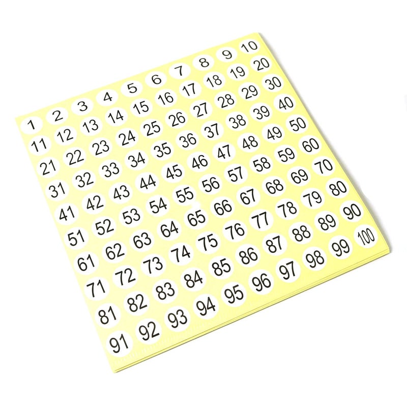 RLECS 30 Sheets Number Stickers 1 to 100 Self Adhesive Stickers Diameter 0.3 Inch Round Number Labels Small Garment Tags Home School Office Decoration - Image 4